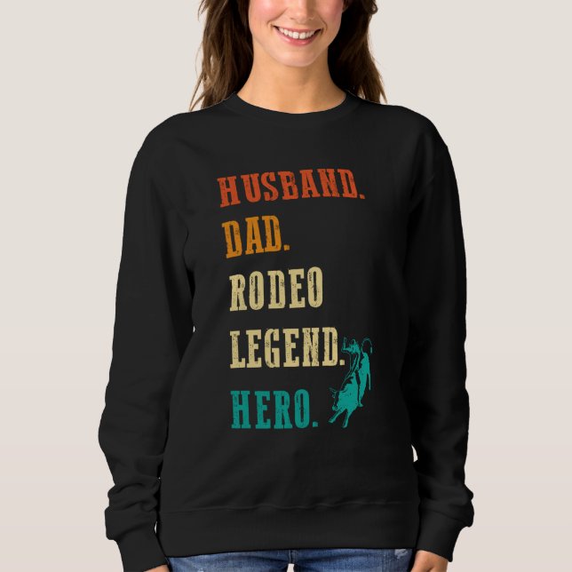 Bull Rider Husband Dad Rodeo Legend T Shirt (Framsida)