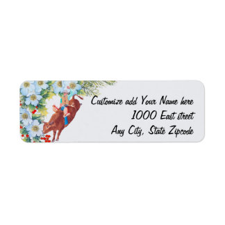 Bull Rider ~ I Kärlek Rodeo Returadress Etikett