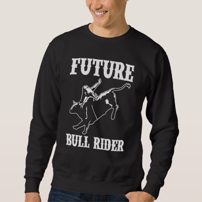 Bull Rider in Training Future Bull Rider Lång Ärmad Tröja (Framsida)
