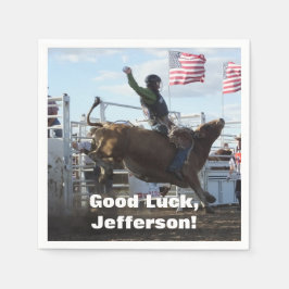 Bull Rider och Bucking Bull Rodeo Pappersservett
