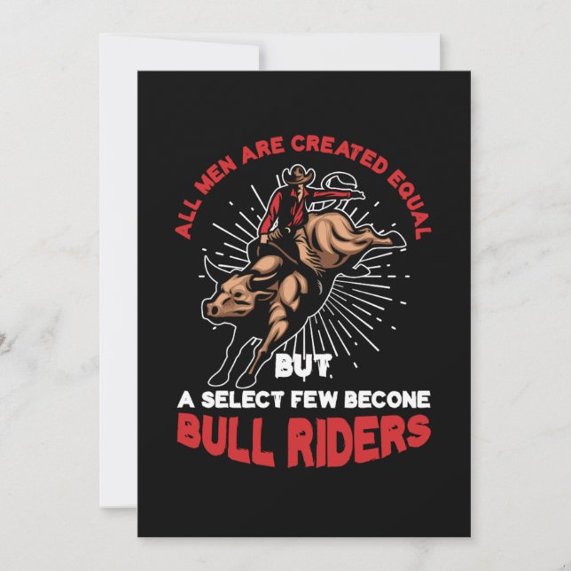 Bull Riders Cowboys Riding Land Rodeo Gift Inbjudningar (Framsida)