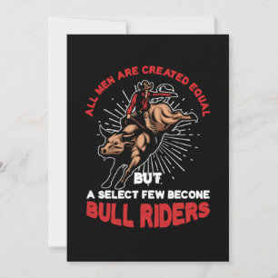 Bull Riders Cowboys Riding Land Rodeo Gift Inbjudningar