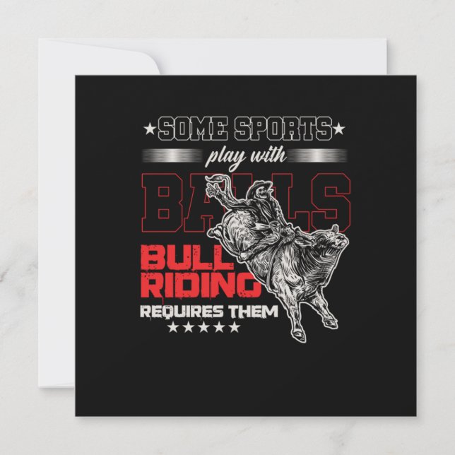 Bull Riding Cowboy Land Rodeo Cowgirl Gift Inbjudningar (Framsida)
