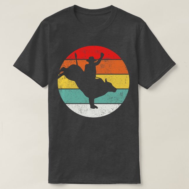Bull Riding Cowboy Rodeo T Shirt (Design framsida)