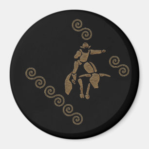 Bull Riding i Rodeo Magnet