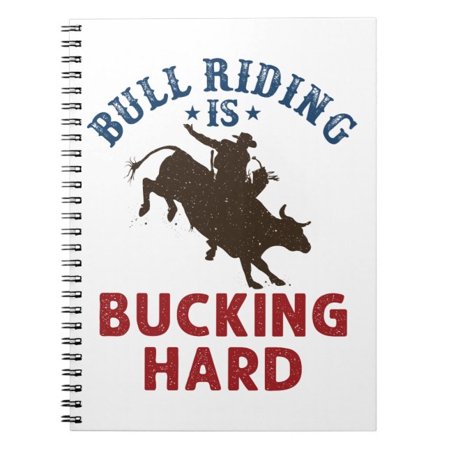 Bull Riding köper en hård bullrider Anteckningsbok (Framsidan)