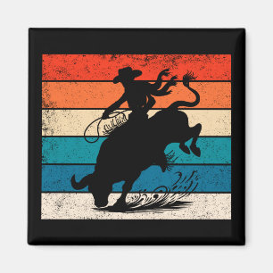 Bull Riding Rodeo Bull Riders Westernare Ranch Ret Magnet