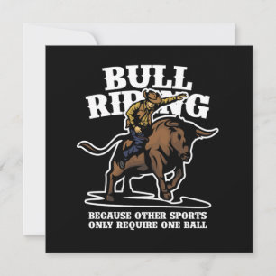 Bull Riding Sports Rider Cowboy Rodeo Land Gift Inbjudningar