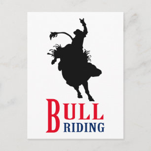 Bull Riding Vykort