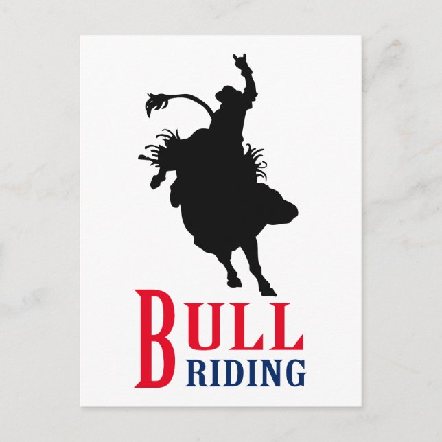 Bull Riding Vykort (Framsida)