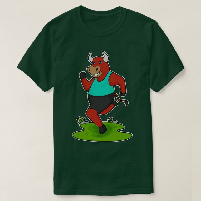 Bull Running Fitness T Shirt (Design framsida)