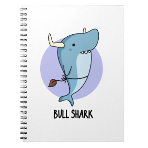 Bull Shark Funny Animal Shark Pun Anteckningsbok