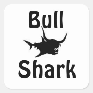 Bull Shark Fyrkantigt Klistermärke