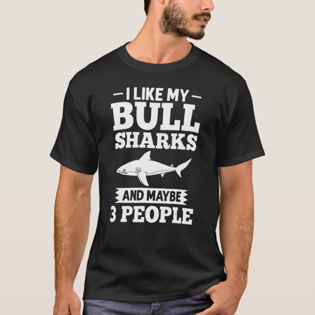 Bull Shark Teeth Animal Ocean T Shirt (Framsida)