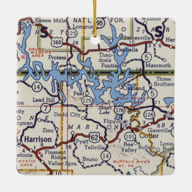 Bull Shoals Sjö Julgransprydnad Keramik (Baksida)