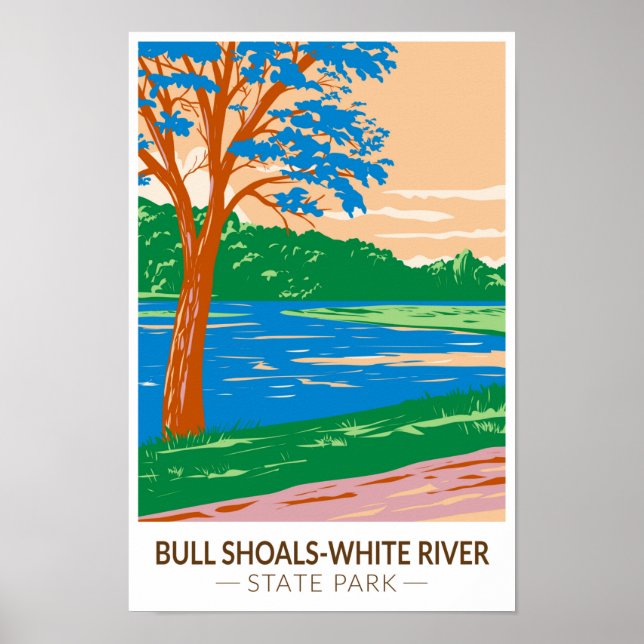 Bull Shoals - White River State Park Arkansas Poster (Framsidan)