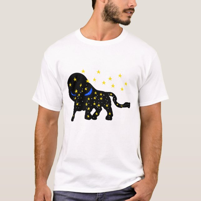 Bull Silhouette Design T Shirt (Framsida)