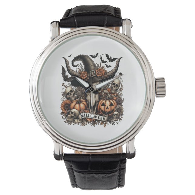 Bull Skull Halloween Cow Armbandsur (Framsida)