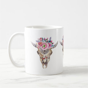 Bull Skull och färglöst Ro och buffertar Kaffemugg