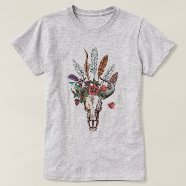 Bull Skull T Shirt (Design framsida)