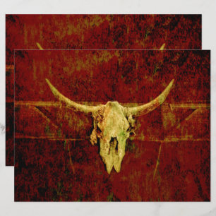 Bull Skull Westernare Land Brown Rustic Grunge Art