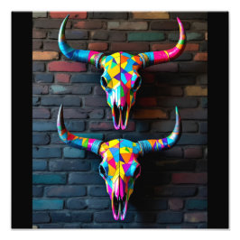 Bull Skulls  Fototryck