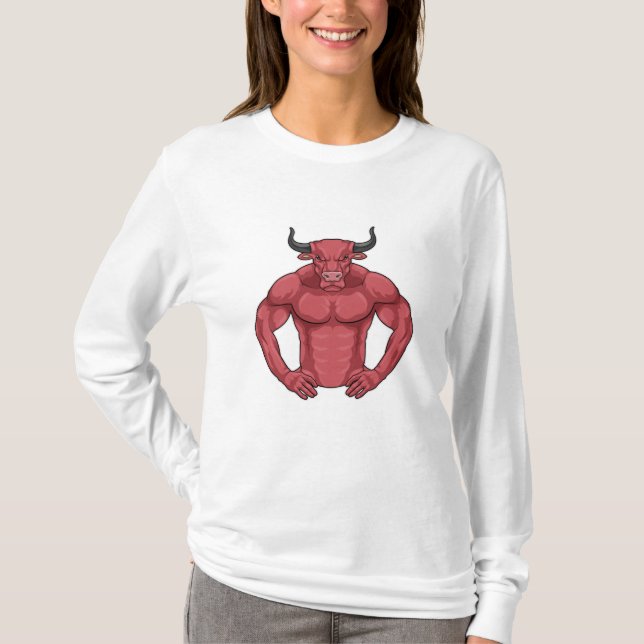 Bull som Bodybuilding-extrem T Shirt (Framsida)