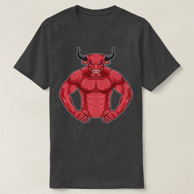 Bull som Bodybuilding-extrem T Shirt (Design framsida)