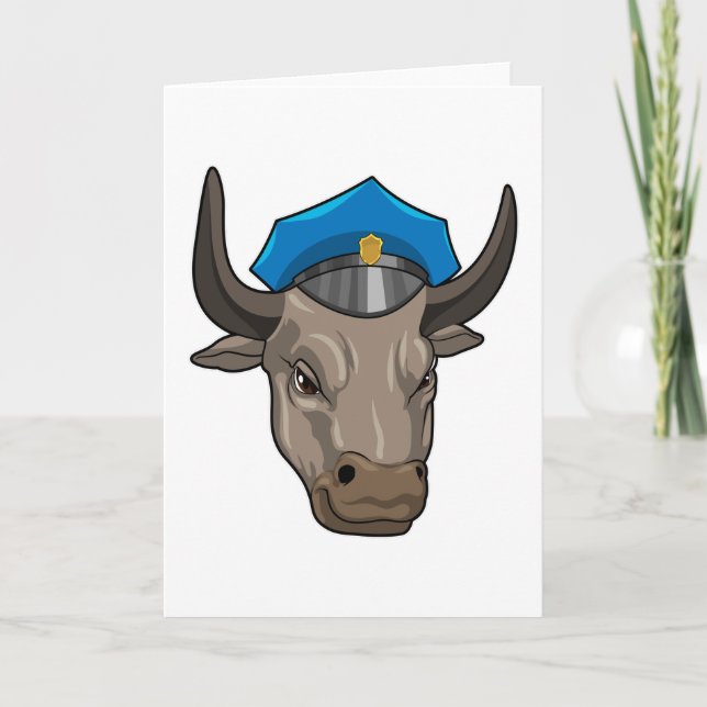 Bull som polis kort (Framsida)