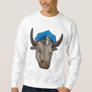 Bull som polis lång ärmad tröja
