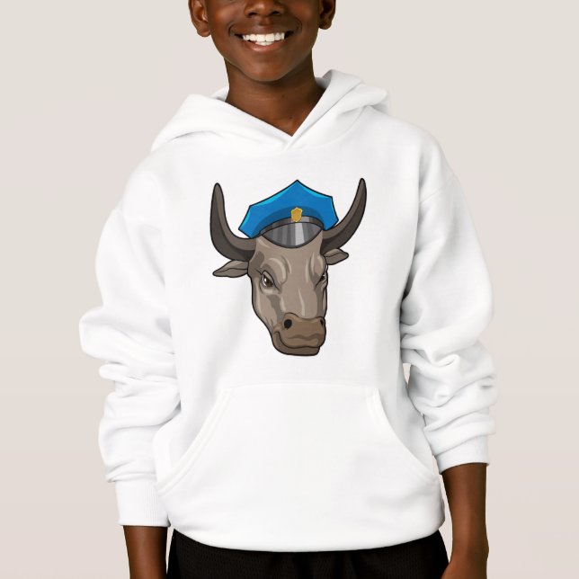 Bull som polis t shirt (Framsida)