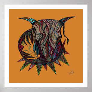 Bull Spirit Reproduction Poster
