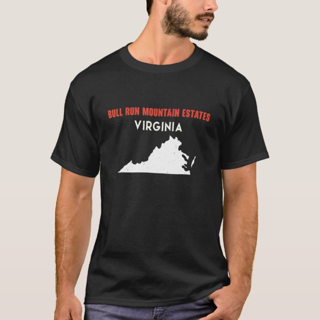 Bull Springa Mountain Gods Virginia USA State Amer T Shirt (Framsida)