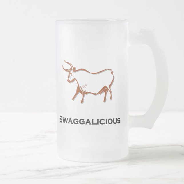 Bull swaggalicious frostat ölglas (Höger)