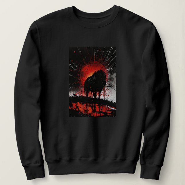 Bull Sweatshirt T Shirt (Design framsida)