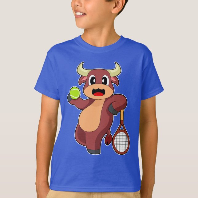 Bull Tennis Tennis boll T Shirt (Framsida)