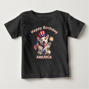 Bull Terrier (2t) Patriotisk Barn T-Shirt