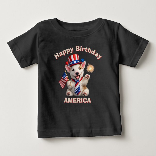 Bull Terrier (2t) Patriotisk Barn T-Shirt (Framsida)