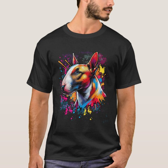 Bull Terrier Älskare konstruerar Unisex Vuxnas Bul T Shirt (Framsida)