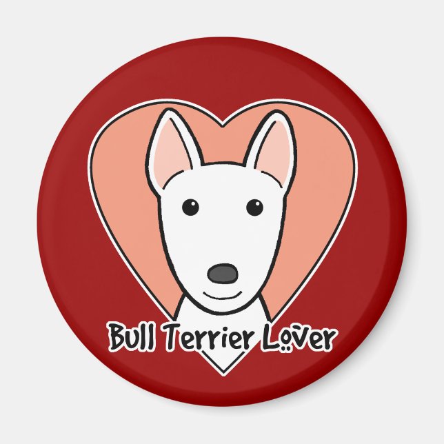 Bull Terrier Älskare Magnet (Framsidan)