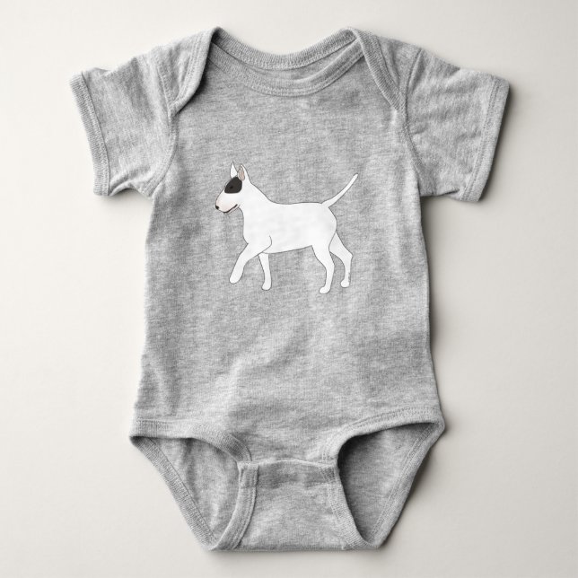 Bull Terrier Baby Bodykostes T Shirt (Framsida)