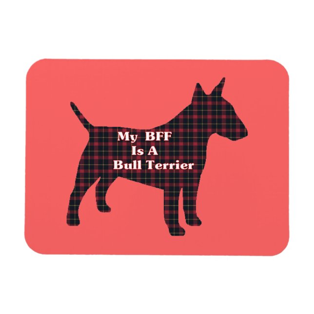 Bull Terrier BFF Magnet (Horisontell)