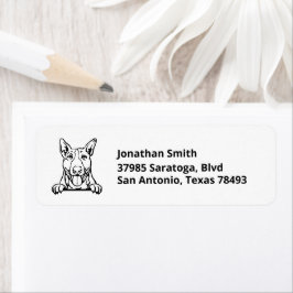 BULL TERRIER | Bild på Returadress Etikett