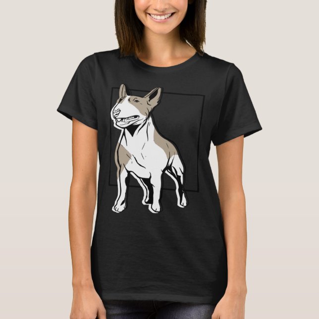 Bull Terrier Bullterrier T Shirt (Framsida)