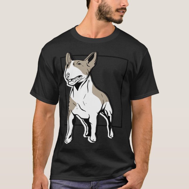 Bull Terrier Bullterrier T Shirt (Framsida)