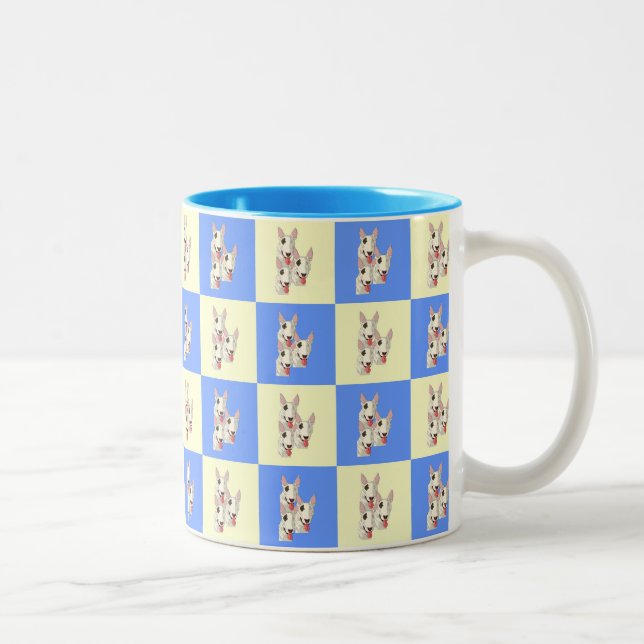 Bull Terrier Checkered Mugg (Höger)