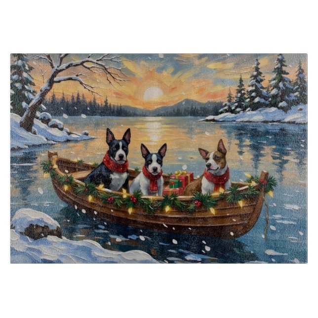 Bull Terrier Christmas Boat Holiday (Framsidan)