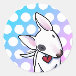 Bull Terrier Classic Round Stickers Runt Klistermärke