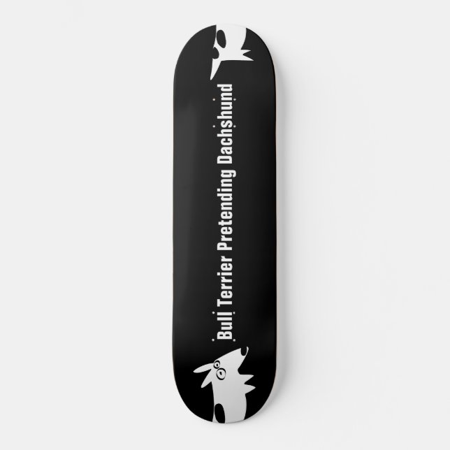 Bull Terrier Dachshund Mini Skateboard Bräda 18,5 Cm (Framsida)