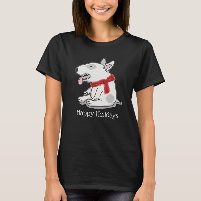 Bull Terrier Doodle Glad helg T Shirt (Framsida)